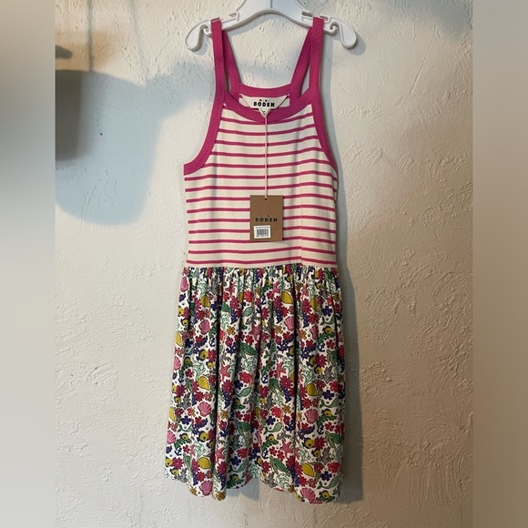 MINI BODEN KIDS' STRAPPY HOTCHPOTCH DRESS MULTI MERMAID DITSY GIRLS BODEN - Picture 2 of 6